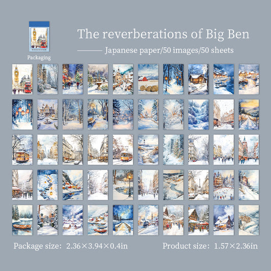 50pcs winter country mini sticker book (S25110614)