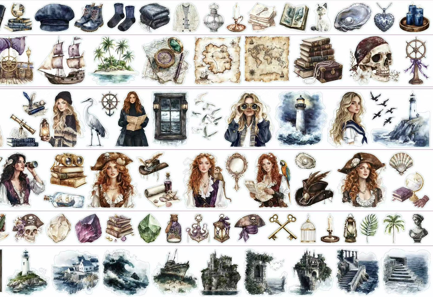 6rolls pirate PET- tape set (MLT25061803)