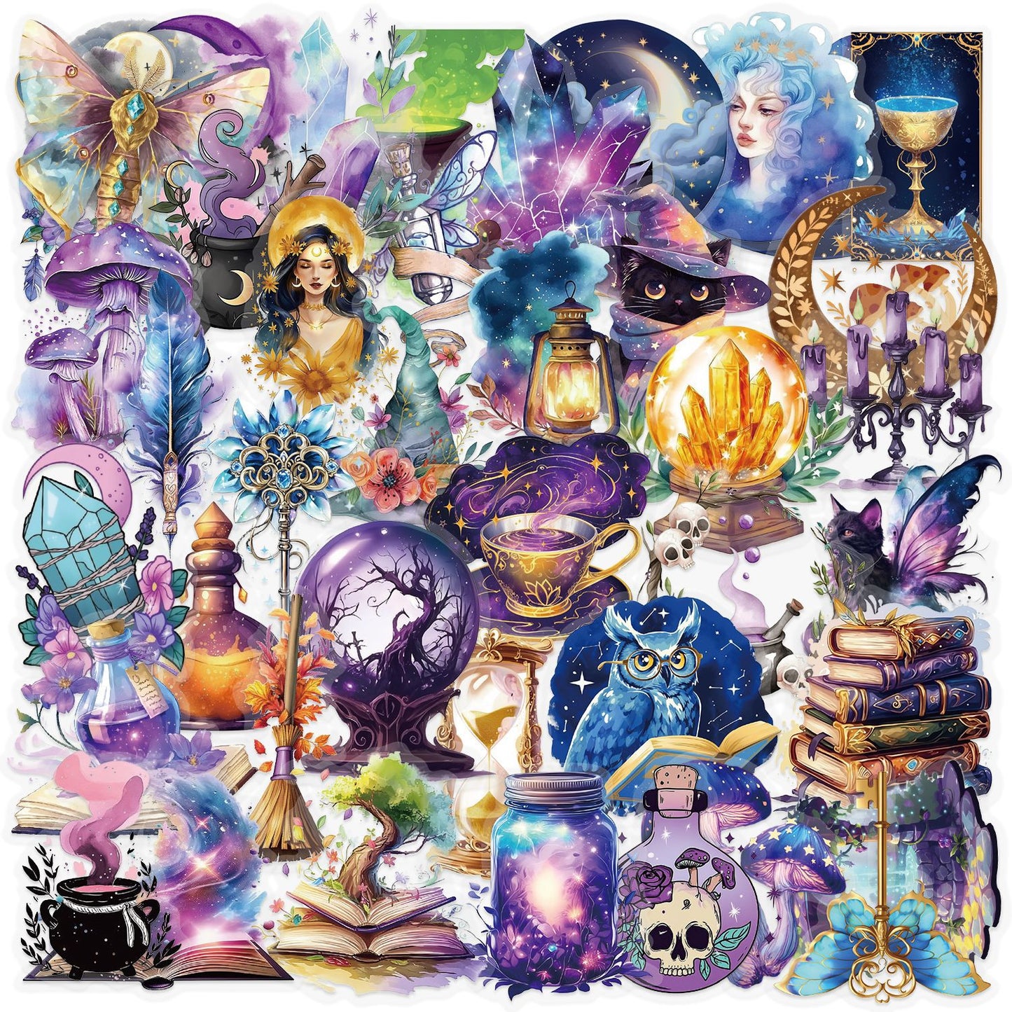 50pcs witch sticker pack (MLS25062105)