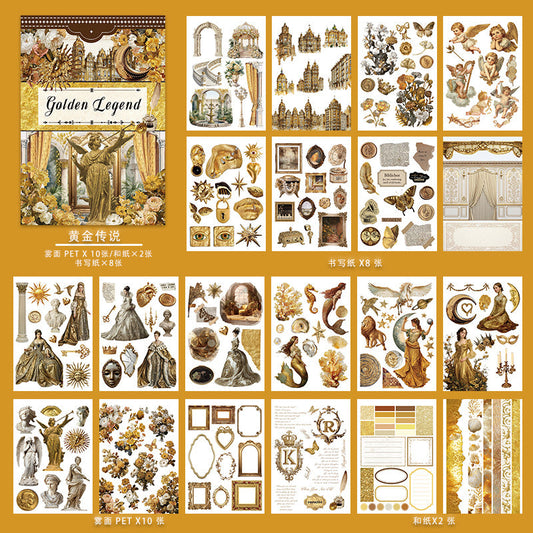 A5 SIZE 20sheets gothic autumn dragon pre-cut sticker book (TZB25092407)