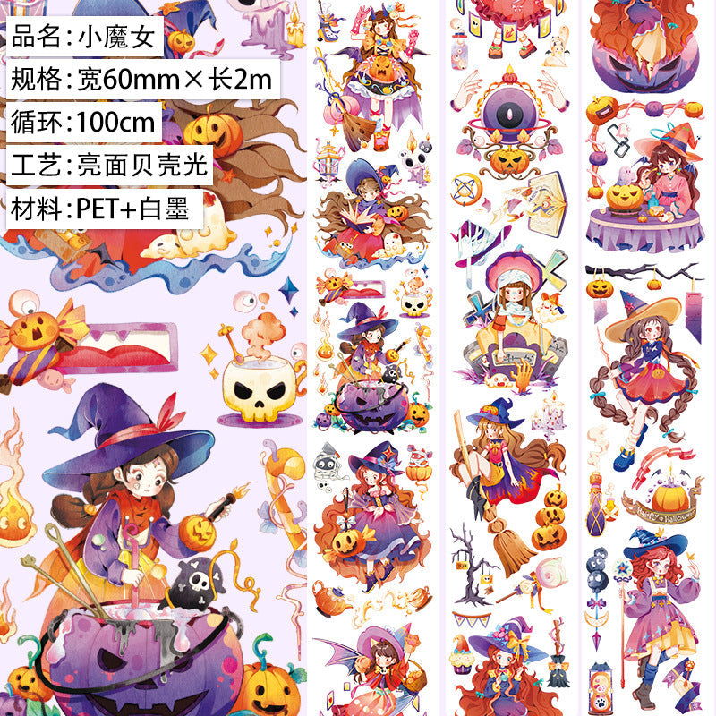 1 roll halloween witch PET-tape (T25092403)