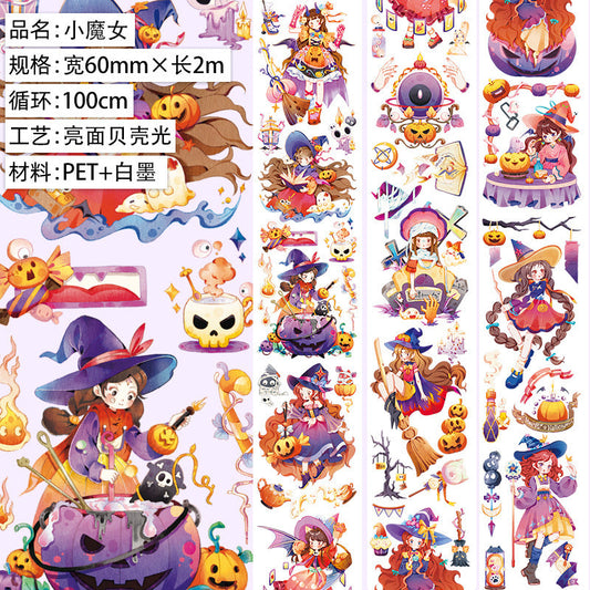 1 roll halloween witch PET-tape (T25092403)