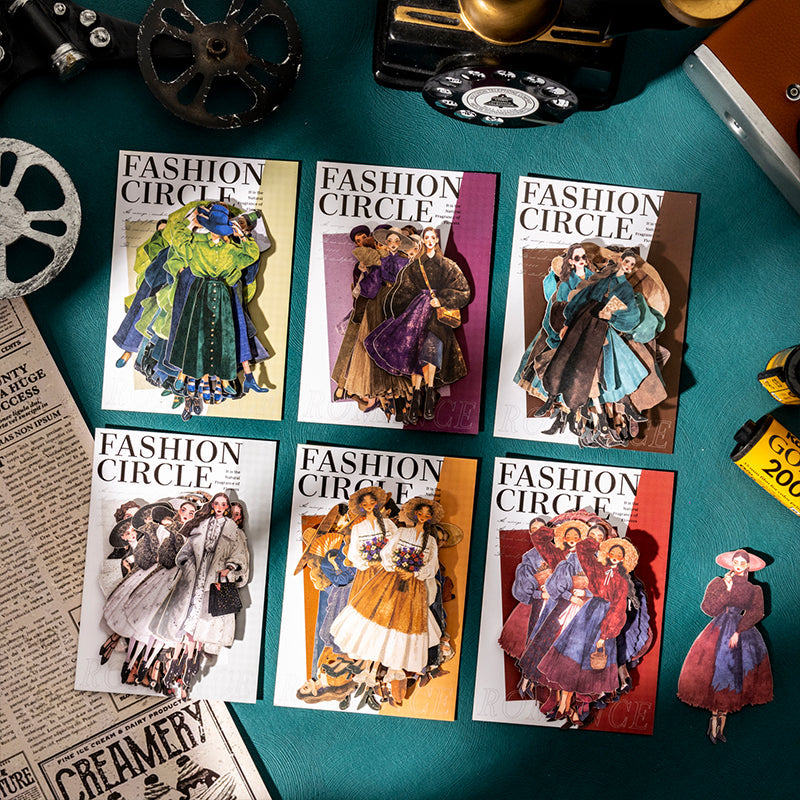 20-pack klistermärken med modeflickor (S25082505)