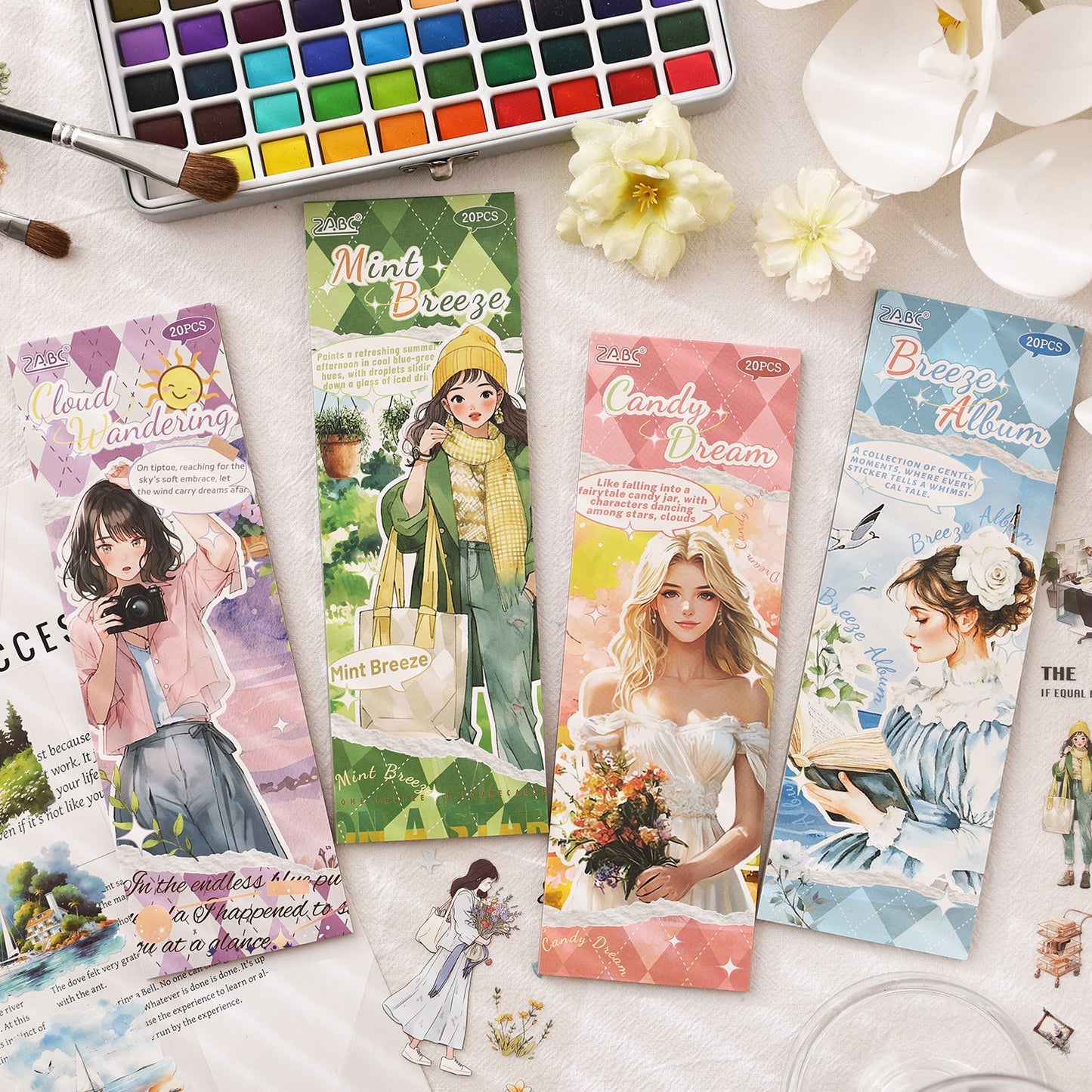 20 st landskaps PET-klistermärkesbok (TZB25102106)