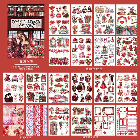 A5 size  rose love pre-cut sticker book (TZB26020301)