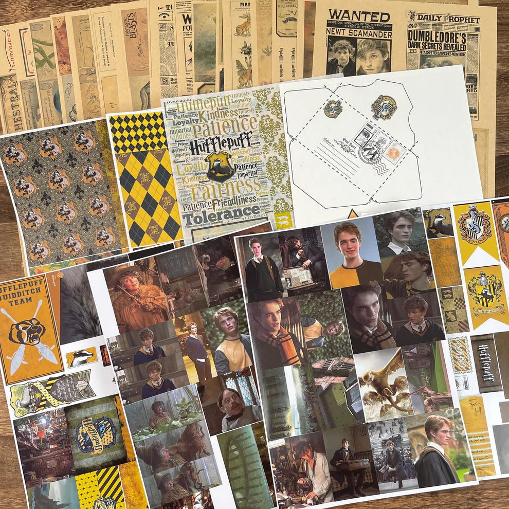 A4 size hufflepuff Style paper & sticker 25 pcs(S26011204)