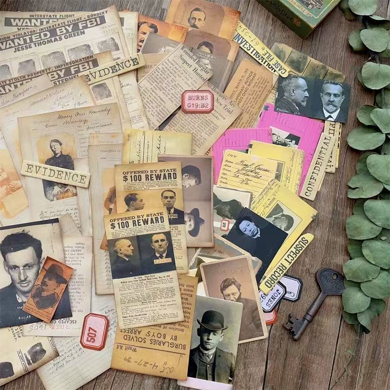 60pcs detective sticker+paper pack(P25121607)