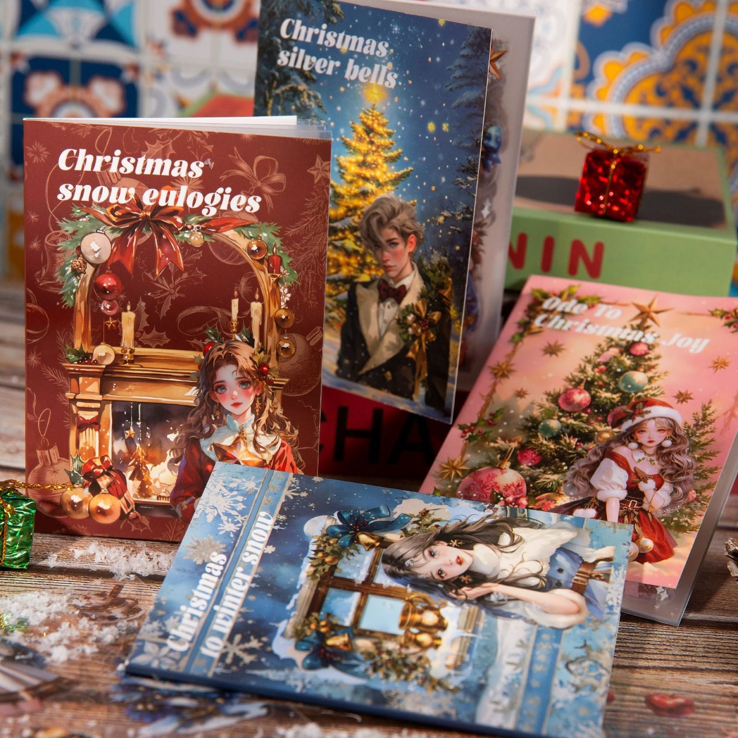 20 ark färdigskurna PET-klistermärken för jul (TZB25102807)