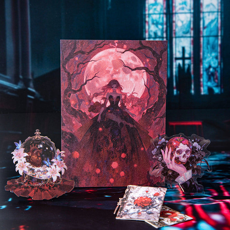 30 Stück Gothic-Aufkleber + Papierpackung (P25100906)