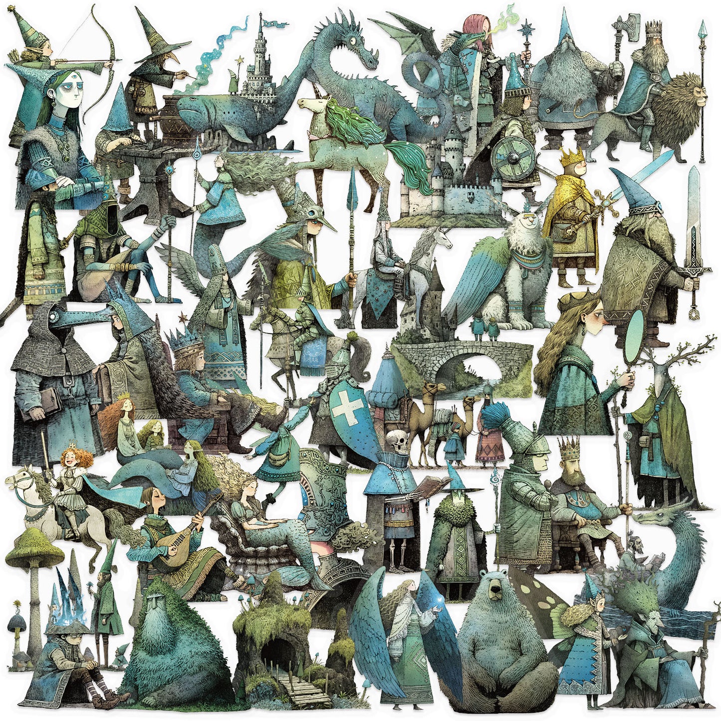 50-pack klistermärken med magisk älvvärld (S25111803)