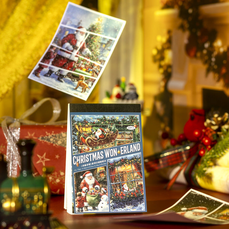 30pcs PET+WASHI Christmas sticker book (MLTZB25072101)