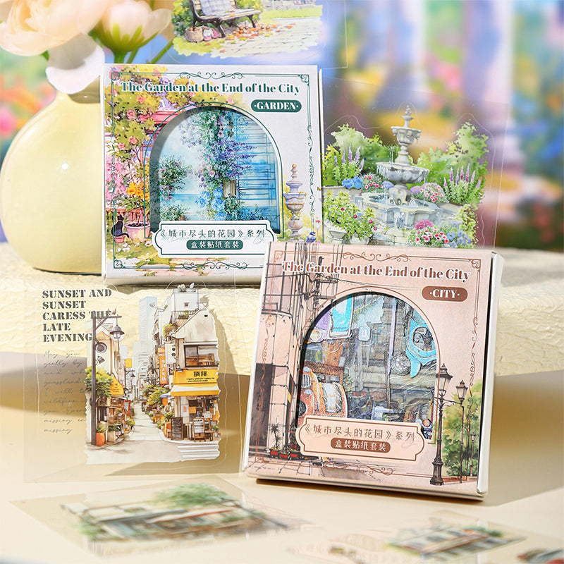 45 st PET-klistermärken med stadsutsikt (S25101604)