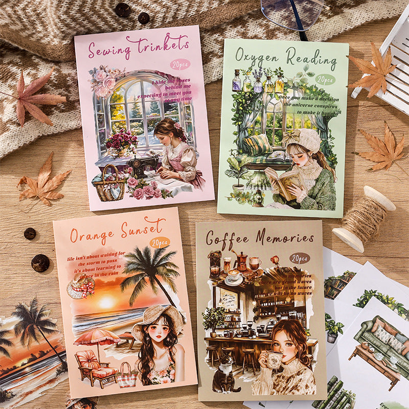 20sheets reading PET+washi sticker book (MLTZB25062301)