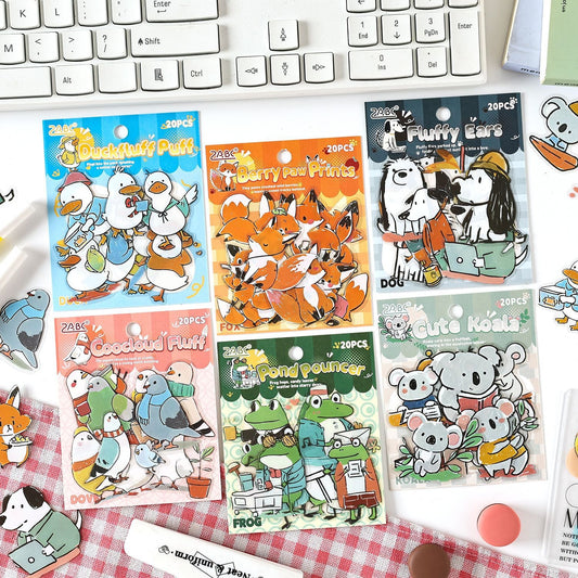 20pcs cute animals sticker pack (S25092804)