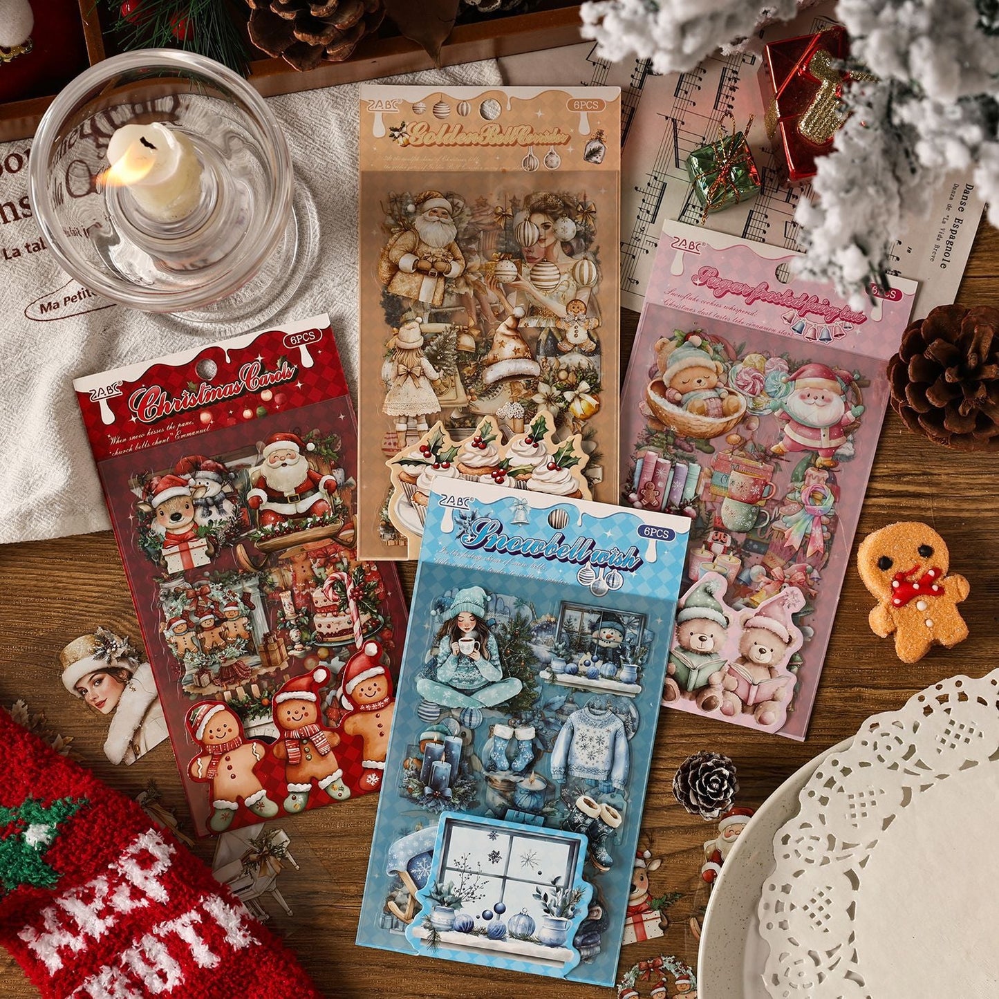 6sheets Christmas PET-sticker pack (S25092406)