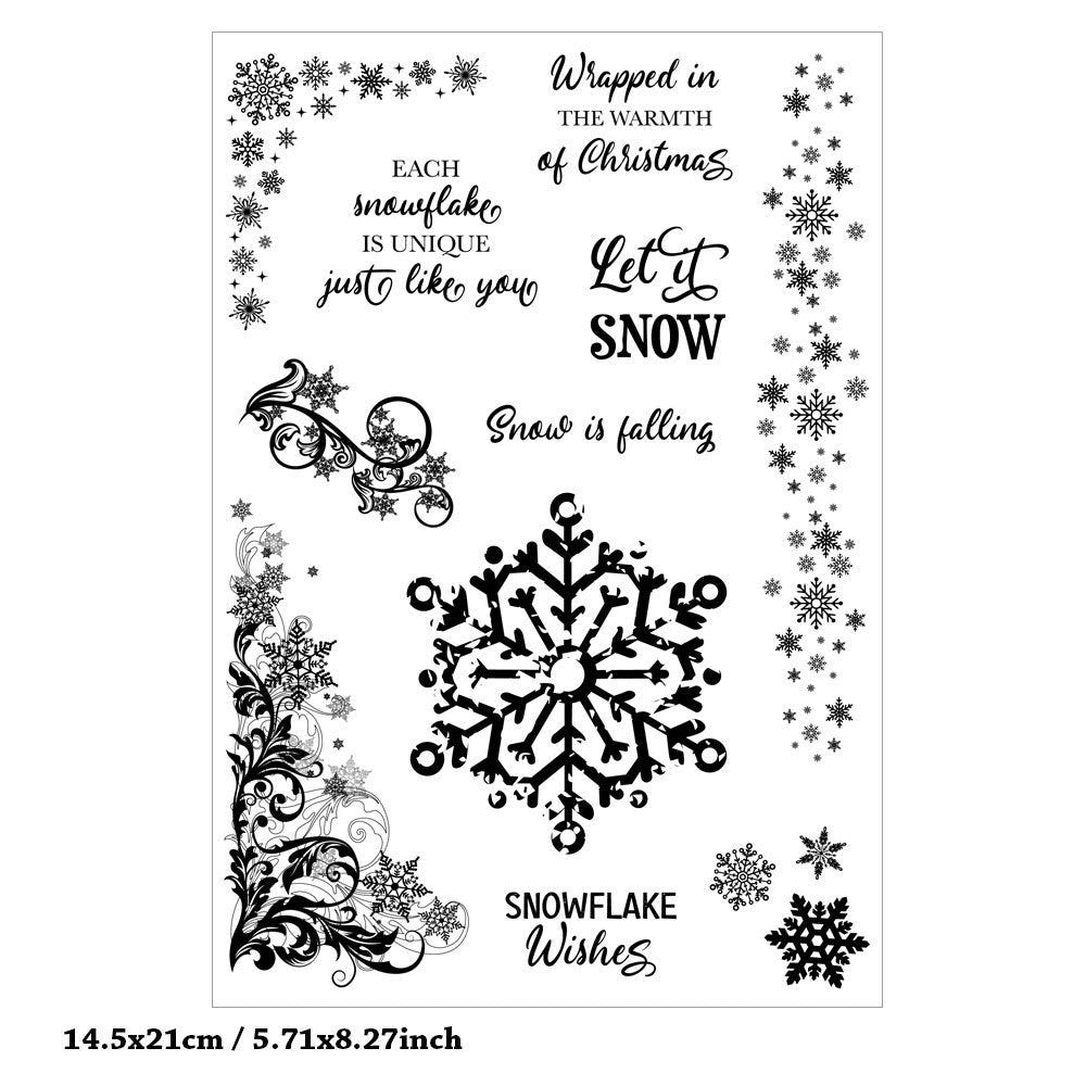 1pc snowflake clear stamp(Z25121002)