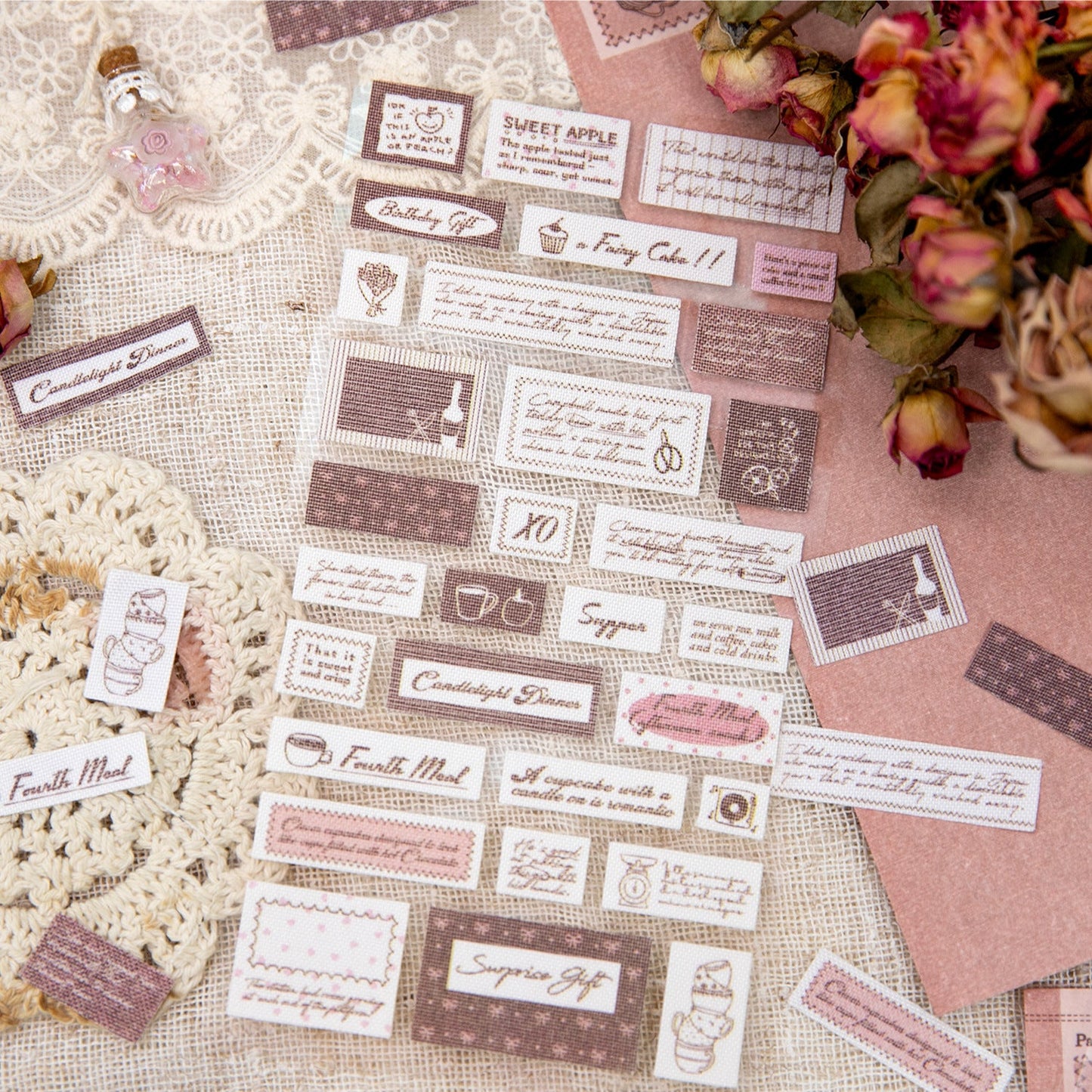 1sheet cloth word sticker pack (S25092506)