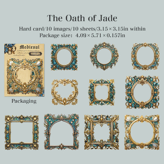 10pcs medieual frame card-sticker pack (S25100902)