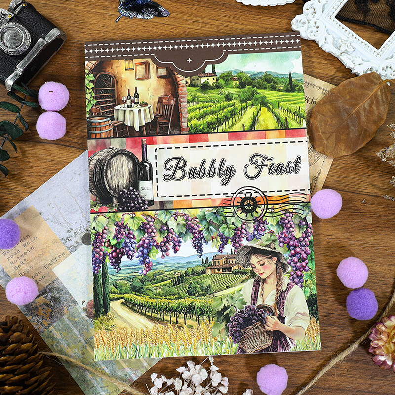 A5-großes Stickerbuch mit vorgestanzten Blumenmotiven (TZB25101602)