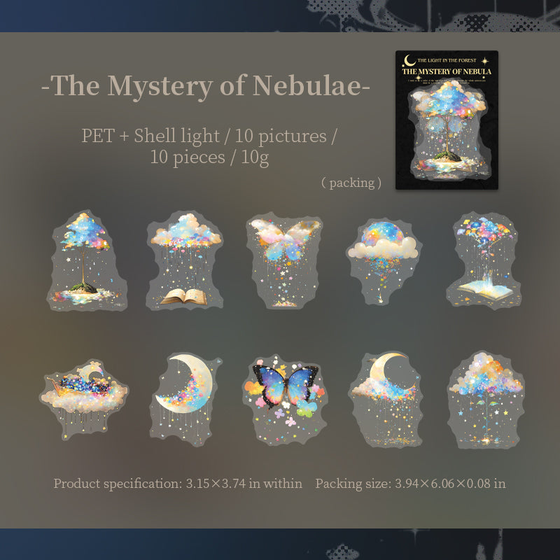 10-pack med klistermärken i mystisk skog (S25091502)