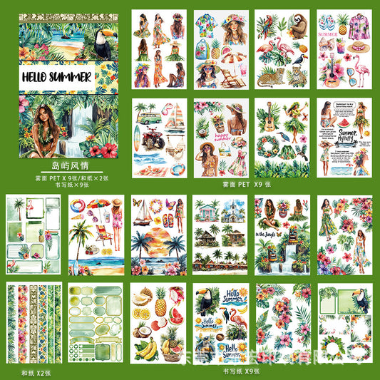 20sheets A5 size character sticker book (TZB25062005)