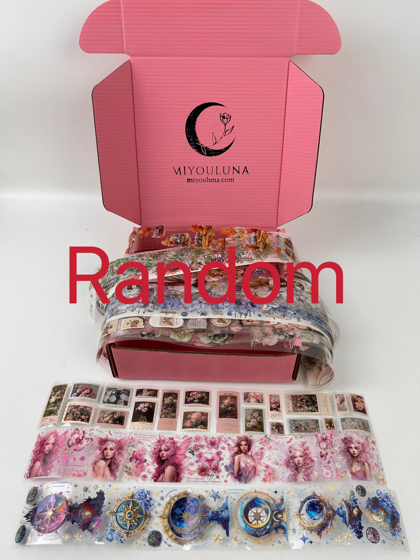 Zufällig ausgewählte 20 Stück PET+Washi-Tape (35 cm/Stück)