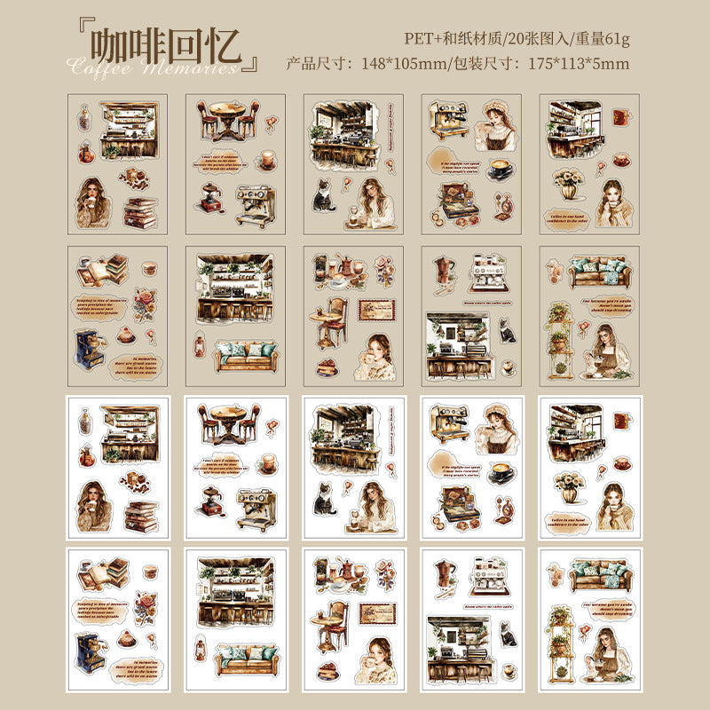 20sheets reading PET+washi sticker book (MLTZB25062301)