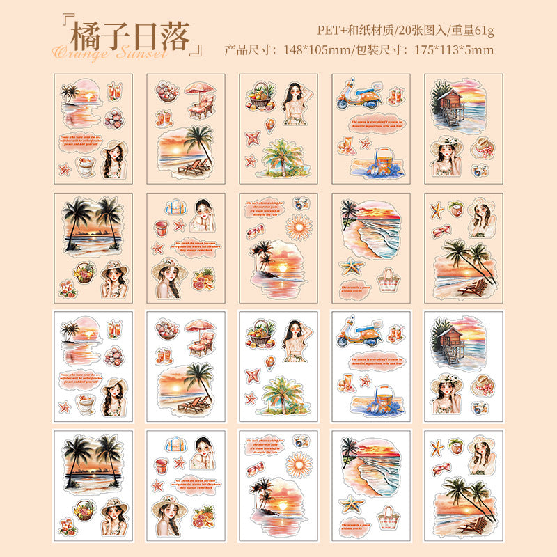 20sheets reading PET+washi sticker book (MLTZB25062301)