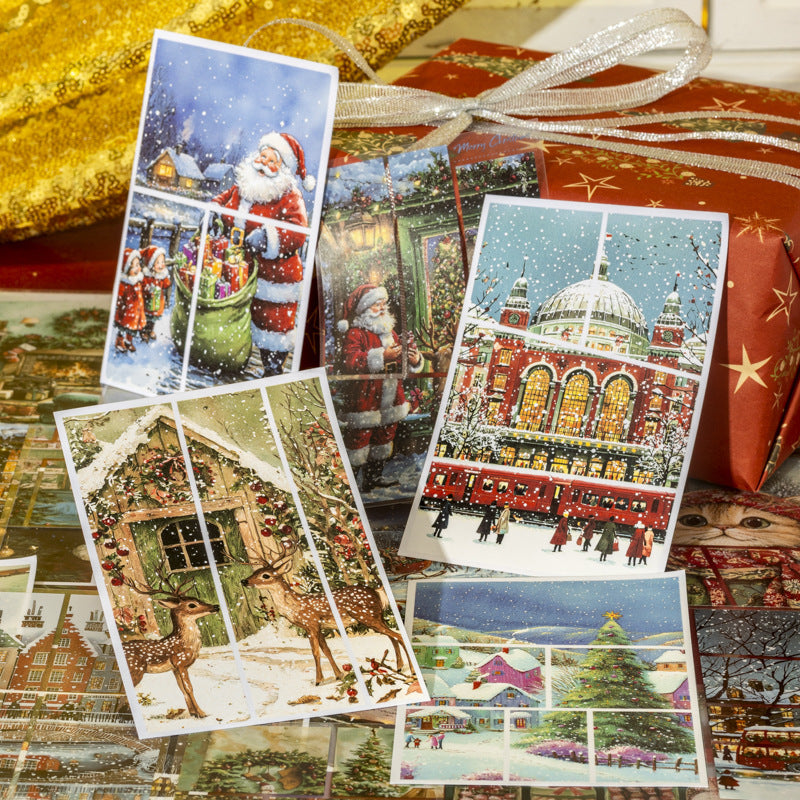 30pcs PET+WASHI Christmas sticker book (MLTZB25072101)