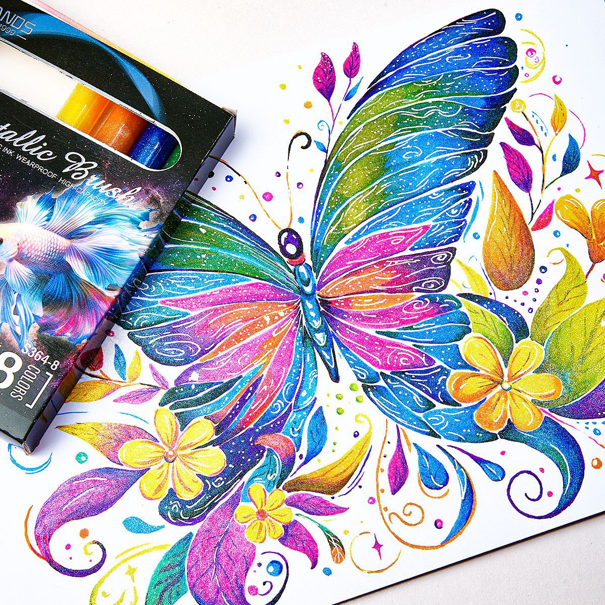 8pcs paint splash pens bundle (M25090502)