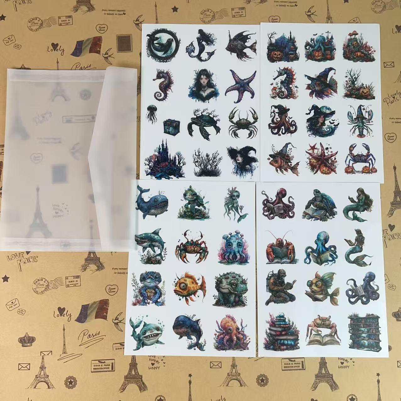 314pcs Sea animal journaling bundle (A25101401)