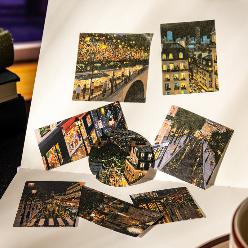 Ask med 30 st stjärnljus washi-klistermärken (S25090101)