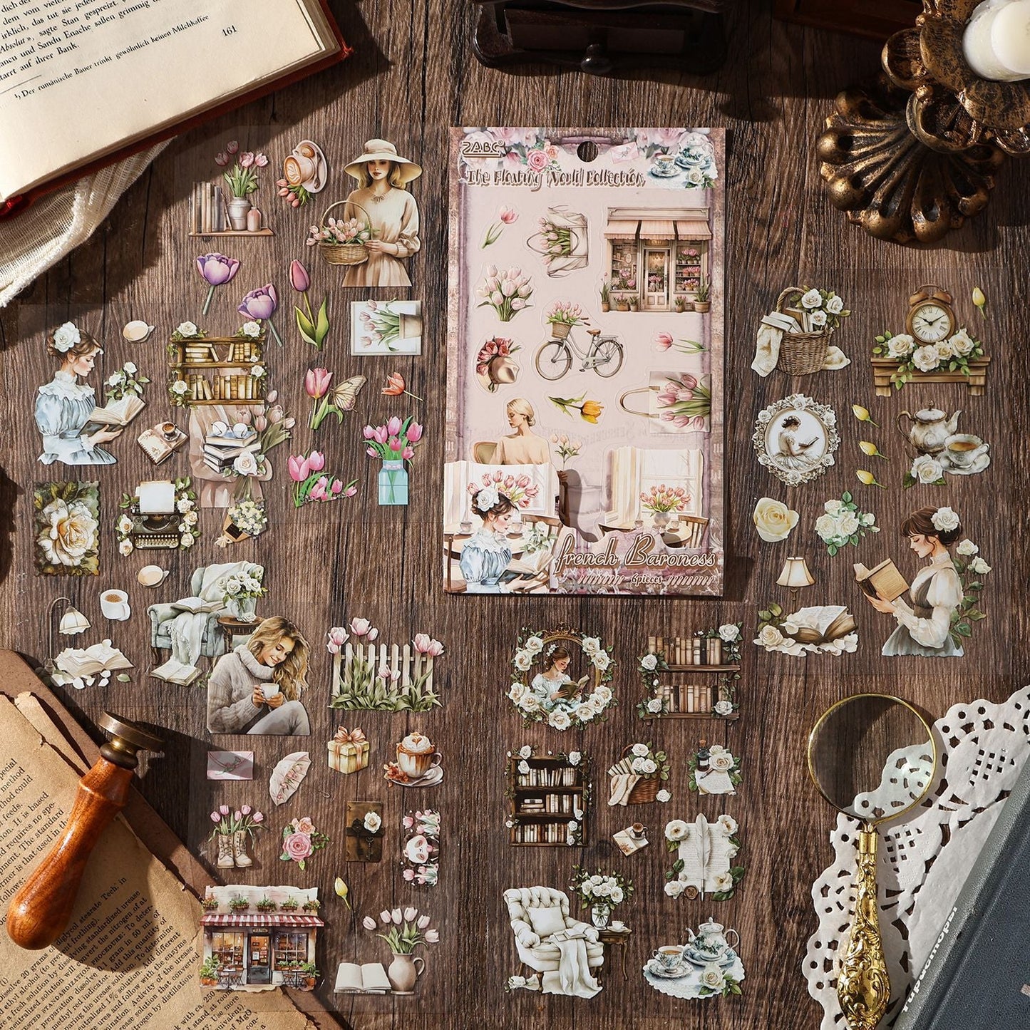 6pcs character pre-cut sticker pack (S25110605)