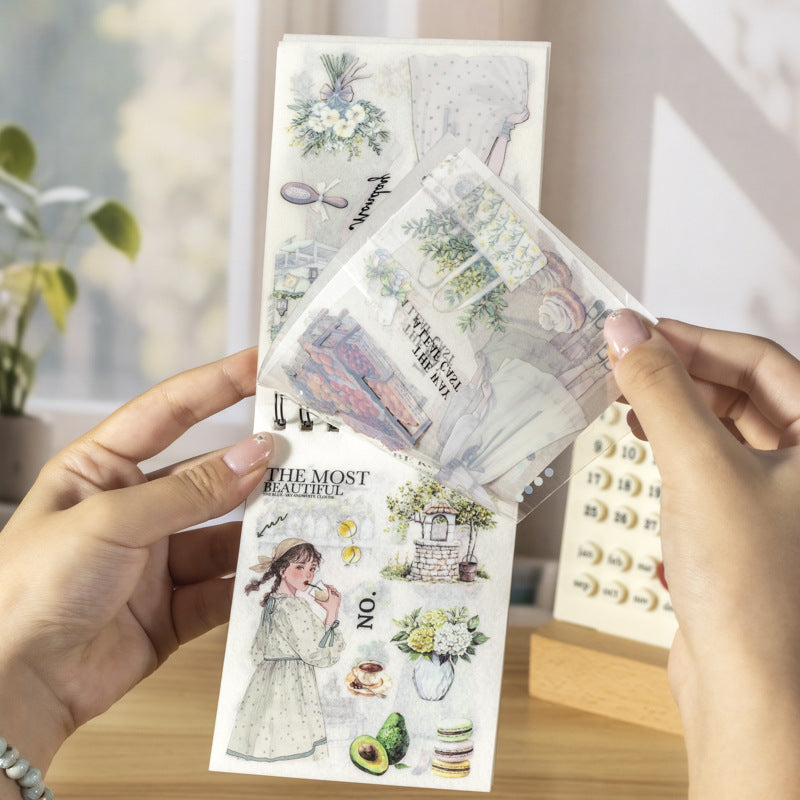 20pcs professional division PET+washi sticker book (MLTZB25061708)