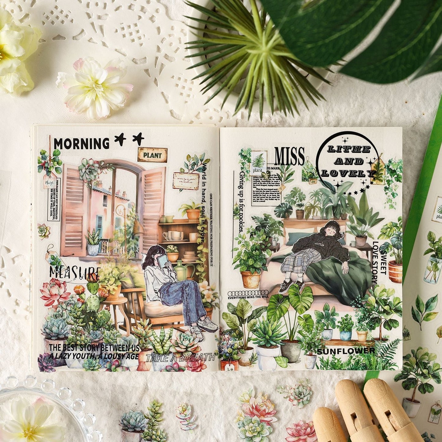 6sheets fruit plants sticker pack (S25082501)