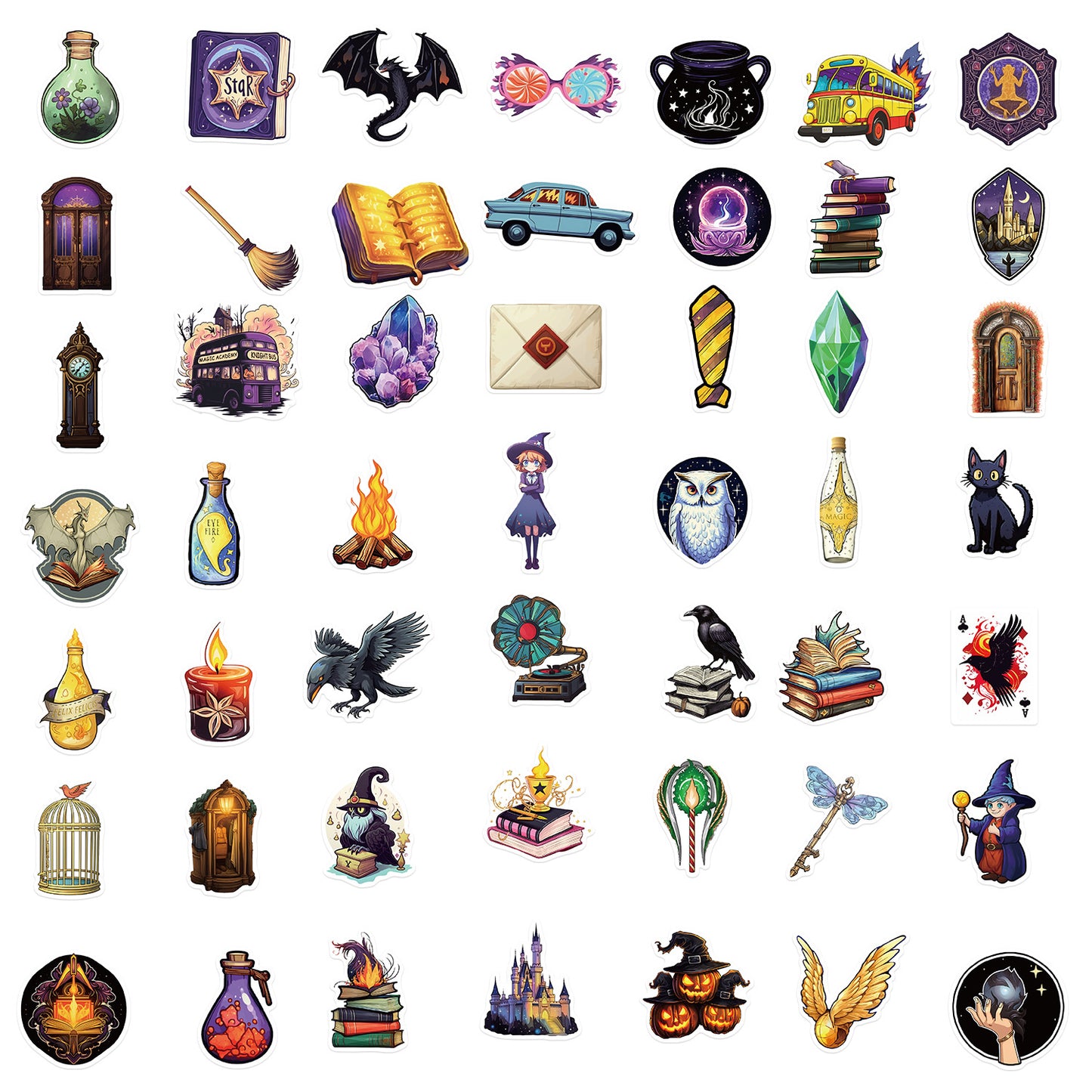 50pcs witch sticker pack (MLS25062102)