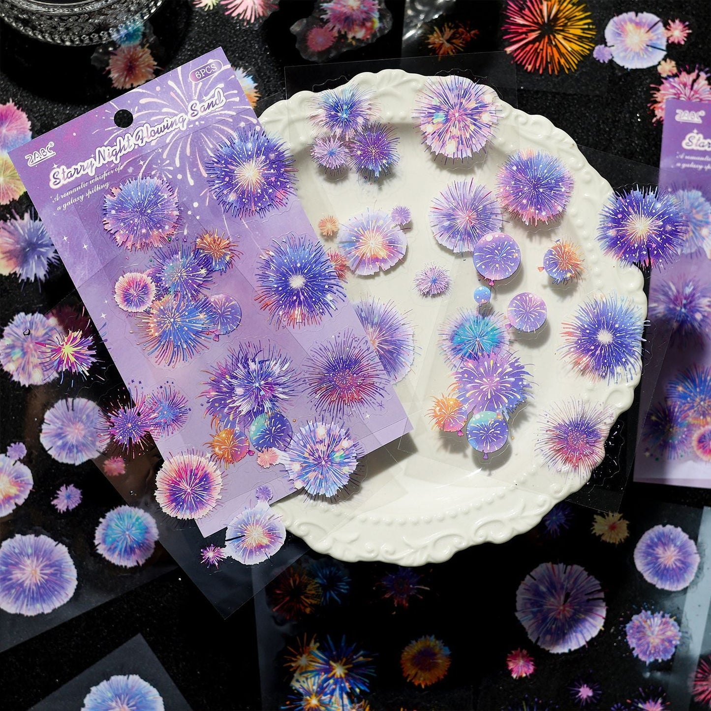 6-Blatt-Feuerwerks-PET-Aufkleberpackung (S25092803)