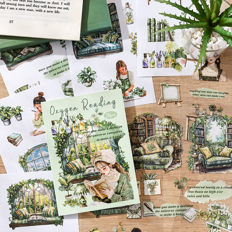 20sheets reading PET+washi sticker book (MLTZB25062301)