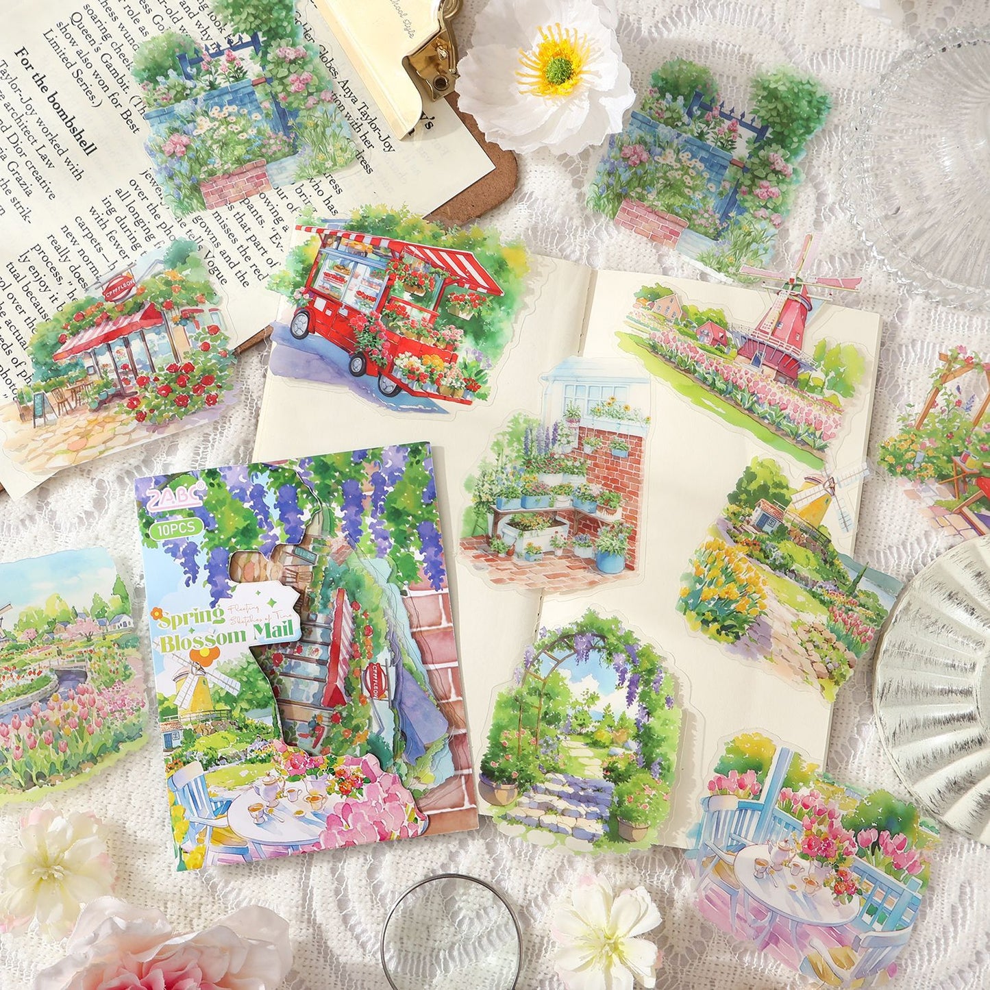 10pcs season scenery sticker pack(S25121103)