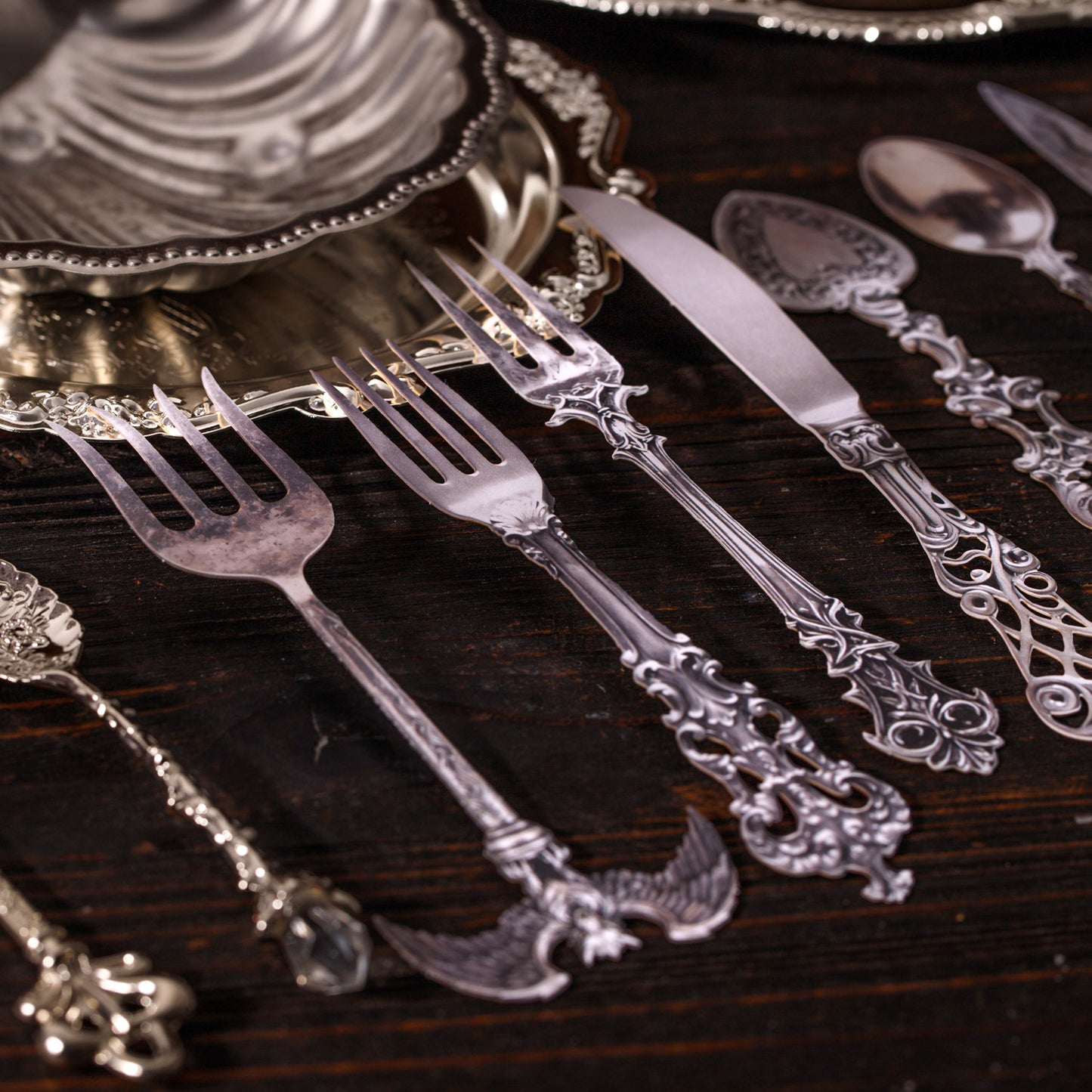 10pcs classical tableware sticker card sticker card pack(S25121207)