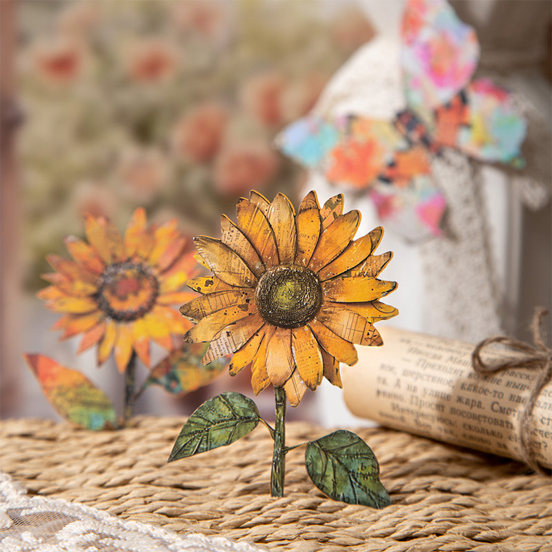 10pcs paper flower sticky card pack (S25082706)