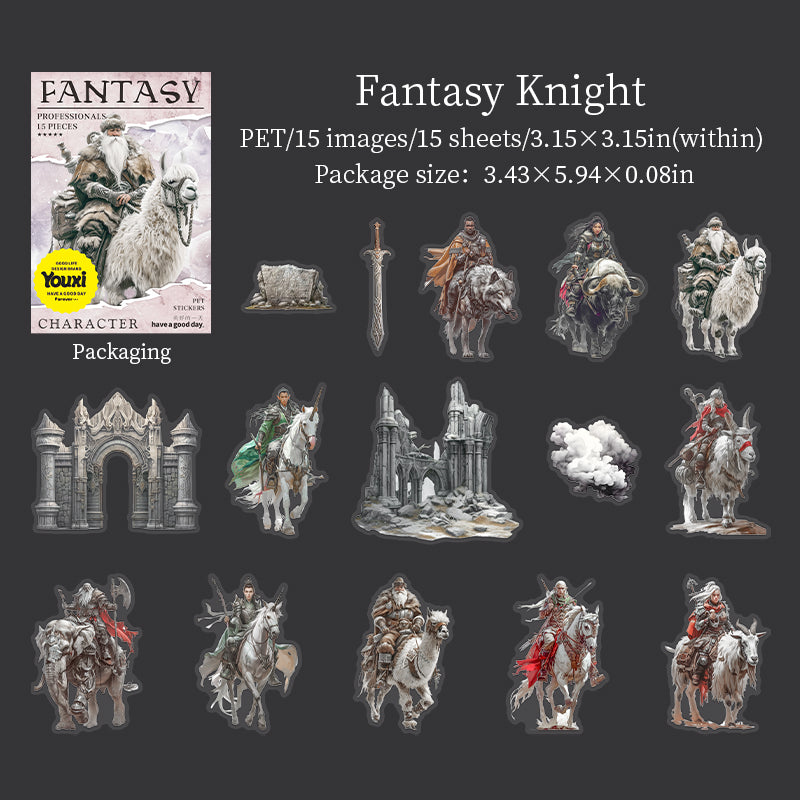 15pcs FANTASY professionals PET-sticker pack (MLS25062704)