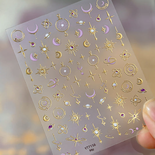 1 sheet moon sticker (S25121201)