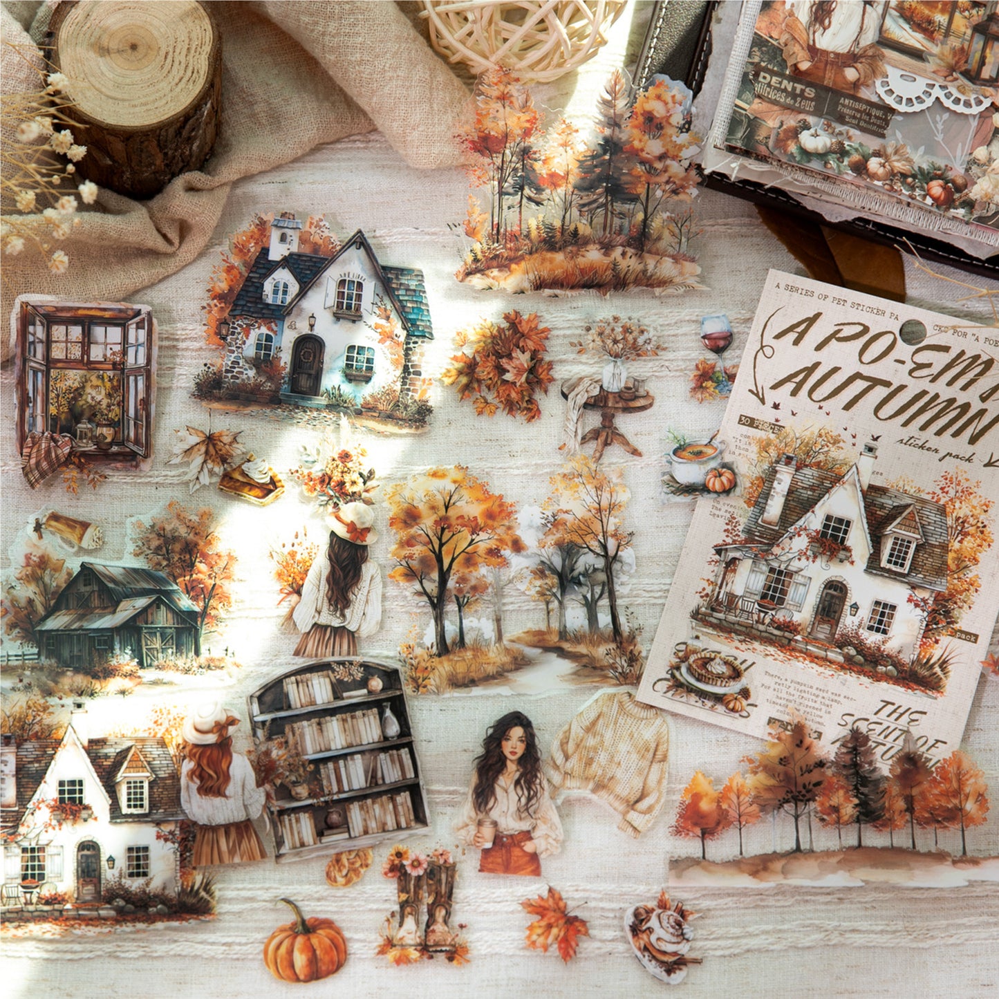 30pcs autumn sticker pack (S25111203)