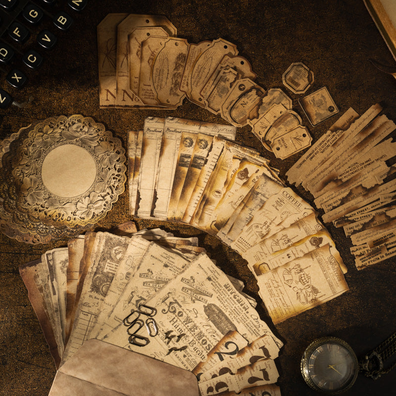 90pcs retro sticker+paper pack (P25092409)