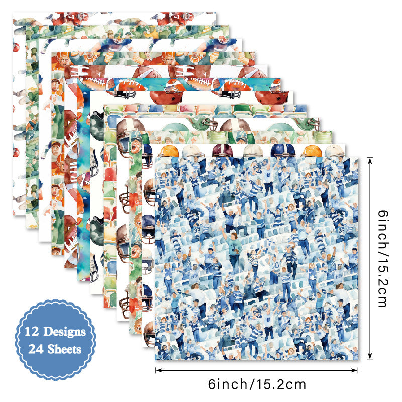 24pcs 6inch sport paper pack(TZB25121507)