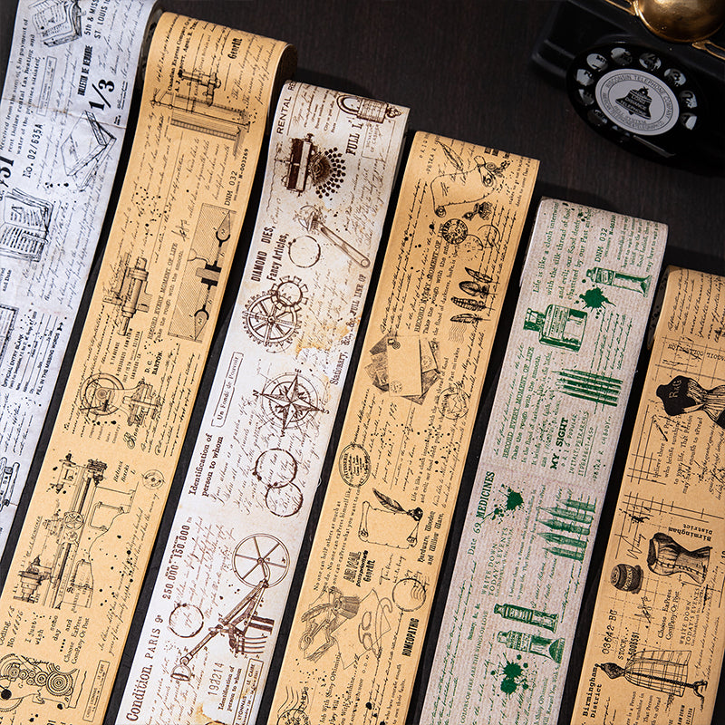 1 rulle vintage washitejp för manuskript (T25110603)