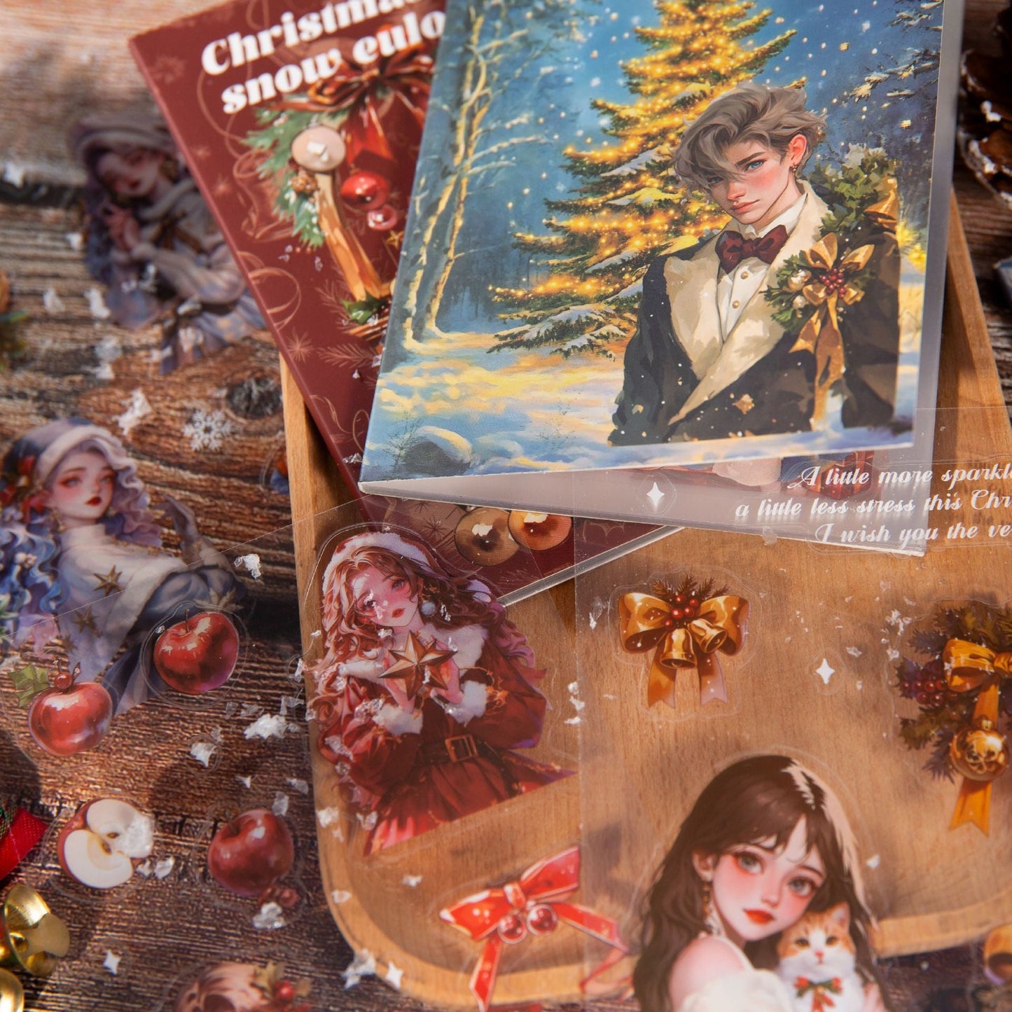 20 ark färdigskurna PET-klistermärken för jul (TZB25102807)