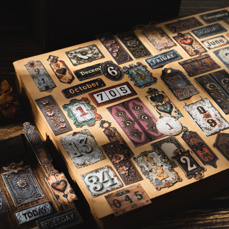 20 Stück Vintage-Kartenaufkleber-Packung (S25101611)