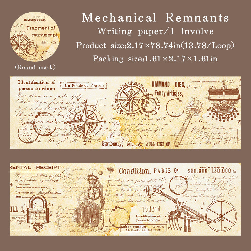 1 rulle vintage washitejp för manuskript (T25110603)